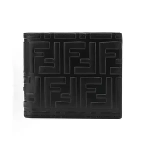 Fendi Men Bi-Fold Wallet in FF Motif Nappa Leather