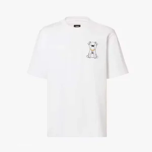 Fendi Women White Cotton T-shirt FY0936AW0NF0QA0