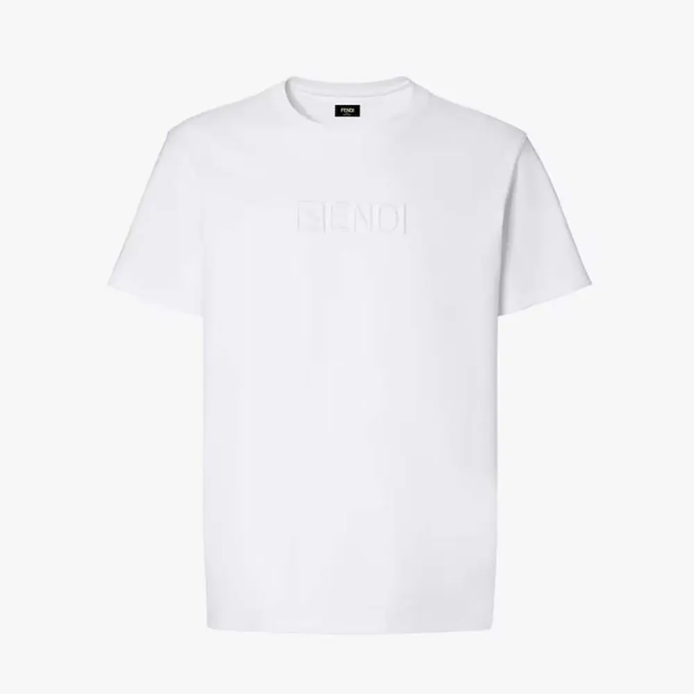 Fendi Women White Cotton T-shirt FY1319AY0GF0QA0