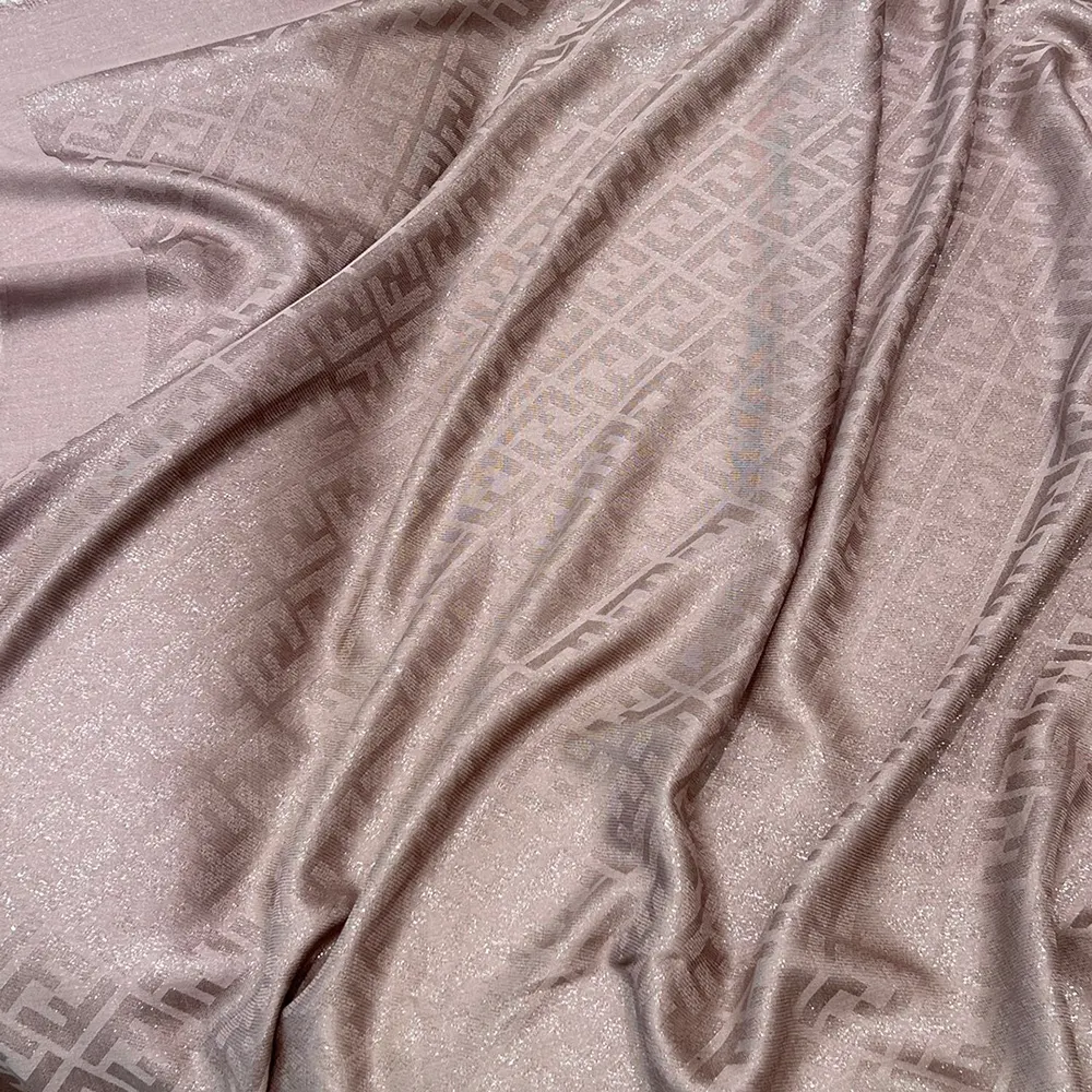 Fendi Unisex FF Shawl Dove Gray Silk and Wool Shawl FXT069AJW7F1N3T