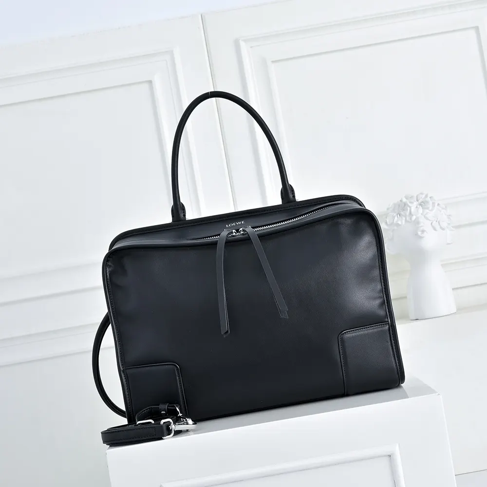 Loewe Women Large Amazona 180 Bag in Soft Calfskin-Black A039ASRX02