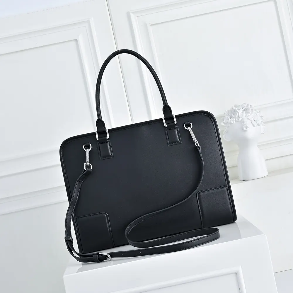 Loewe Women Large Amazona 180 Bag in Soft Calfskin-Black A039ASRX02