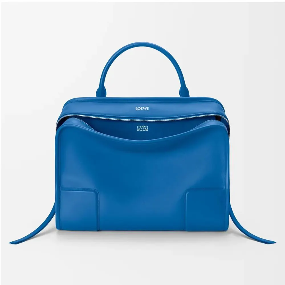 Loewe Women Large Amazona 180 Bag in Soft Calfskin-Blue A039ASRX02