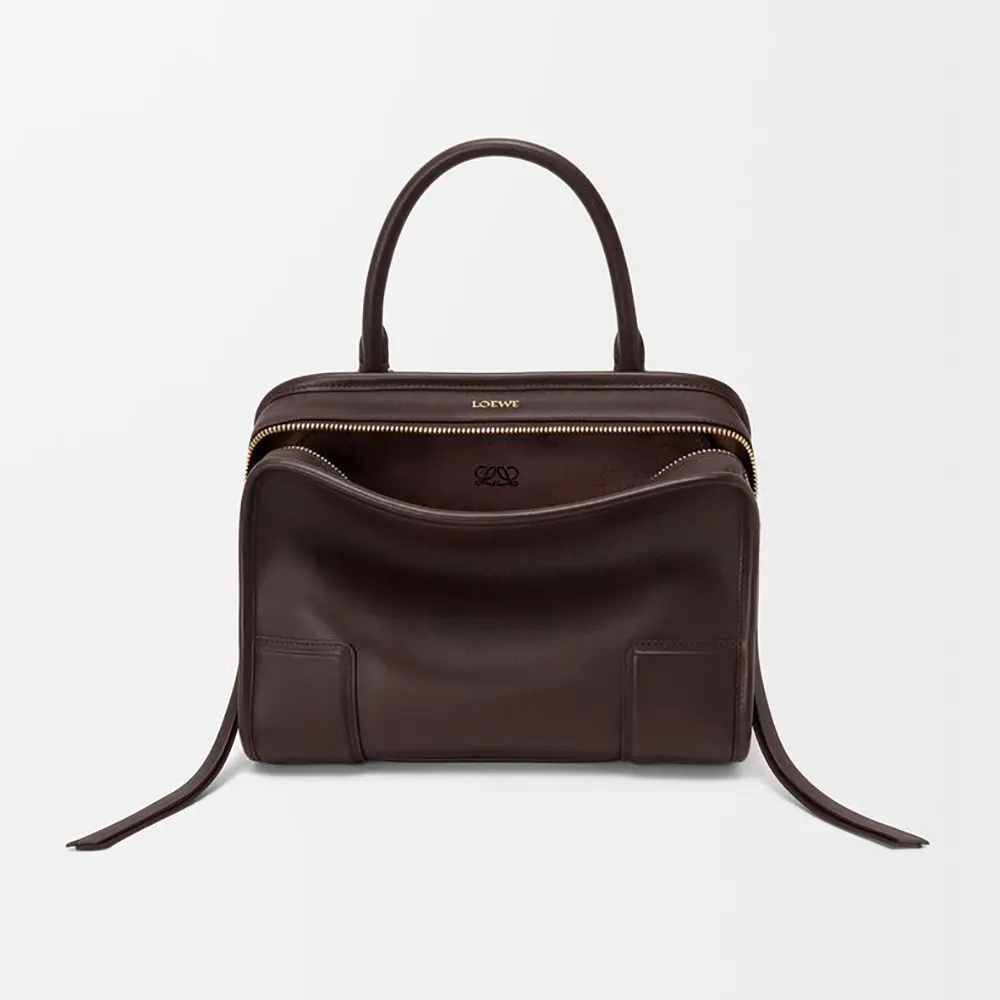 Loewe Women Small Amazona 180 Bag in Soft Calfskin-Dark Chestnut A039AS0X01