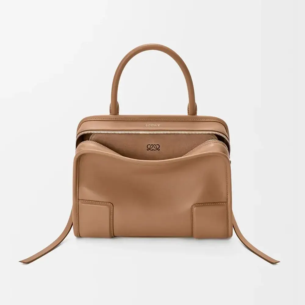 Loewe Women Small Amazona 180 Bag in Soft Calfskin-Mocha A039AS0X01