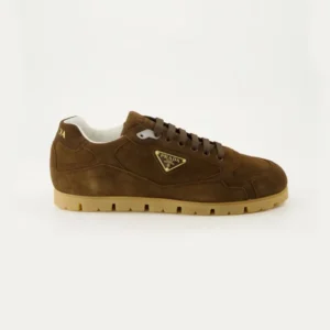 Trail Brown Suede Lace up Logo Low top Sneaker