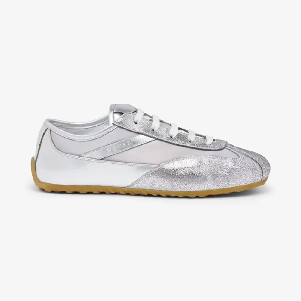 Alexander Mcqueen Unisex Boxe Sneaker in Silver 868496WI