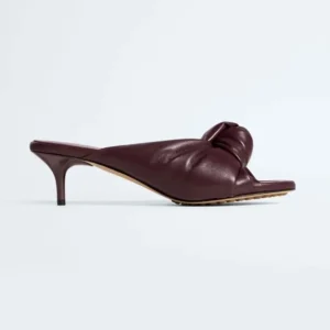 Bottega Veneta Women Cherry Mule in Supple Nappa Leather-Deep Mahogany 868225VB