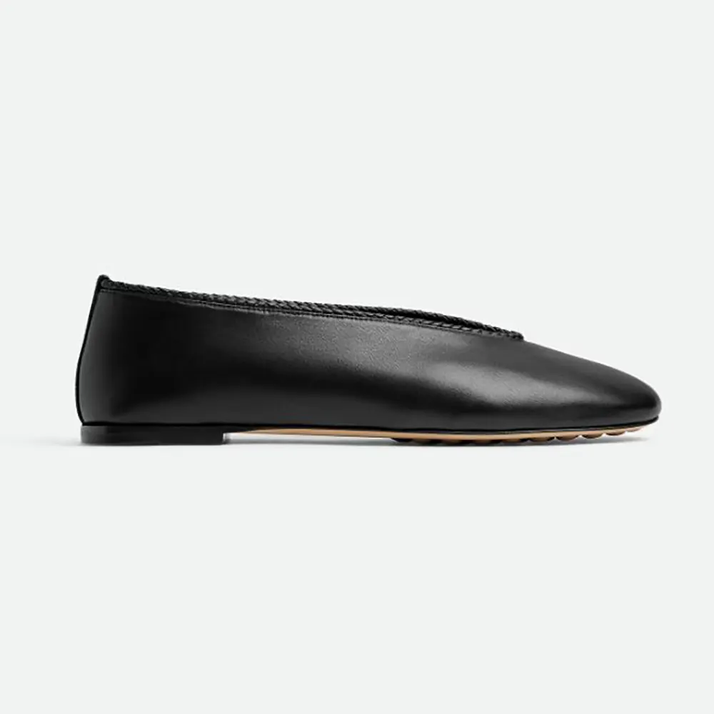 Bottega Veneta Women Rosa Ballerina-Black 837886VBSD01000