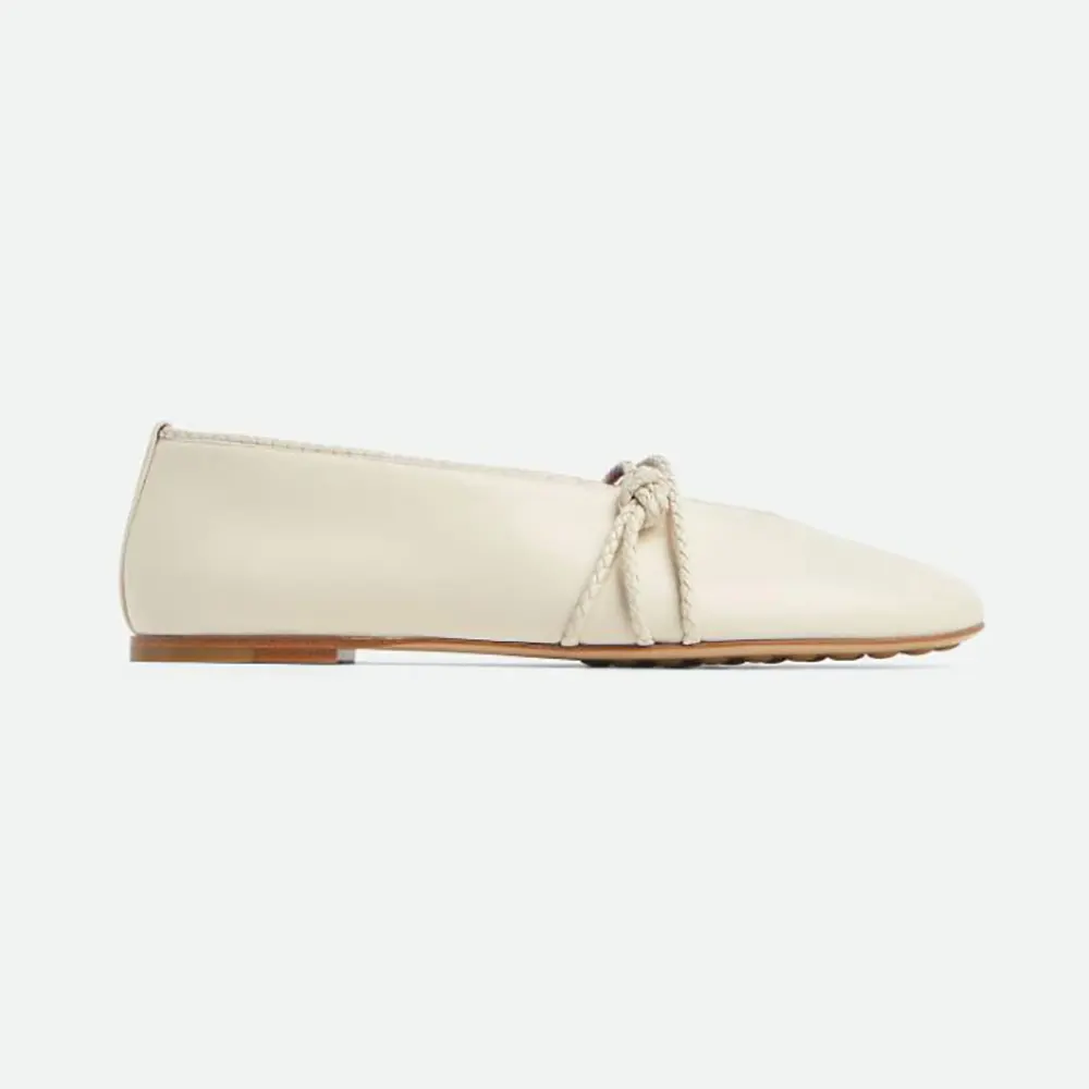 Bottega Veneta Women Rosa Mary-Jane Ballerina-Sea Salt 855866VB