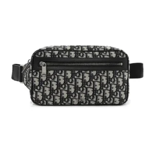 Dior Men Safari Belt Bag Beige and Black Dior Oblique Jacquard