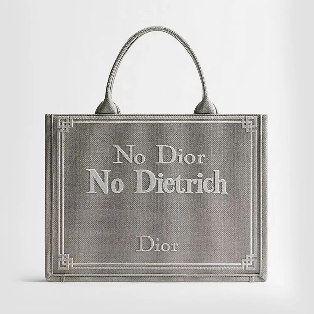 Dior Women Medium Dior Book Tote with Strap Blue-Greige No Dior No Dietrich Embroidery