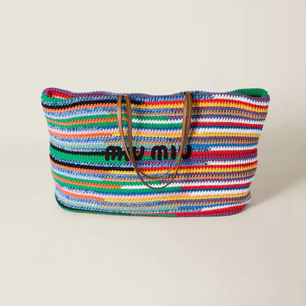 Miu Miu Women Crochet Tote Bag-Multicolored 5BG228AF46