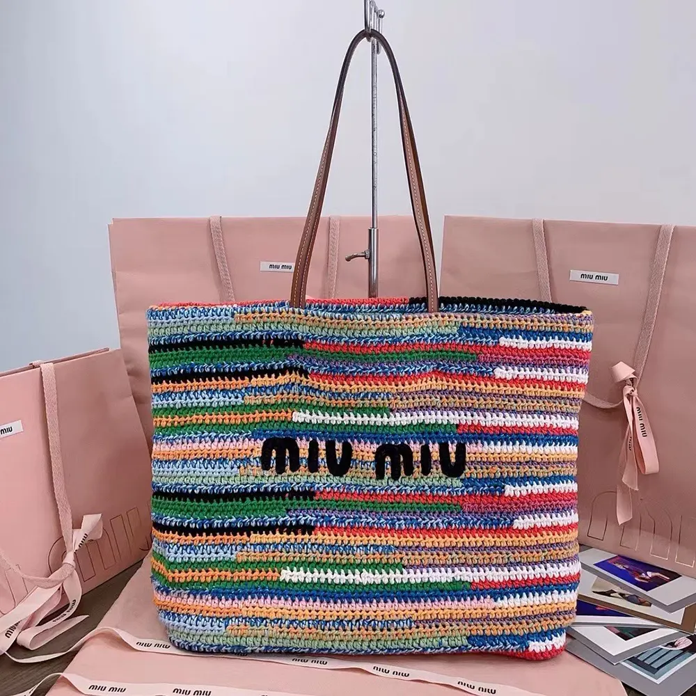 Miu Miu Women Crochet Tote Bag-Multicolored 5BG228AF46
