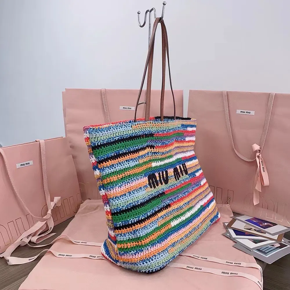 Miu Miu Women Crochet Tote Bag-Multicolored 5BG228AF46