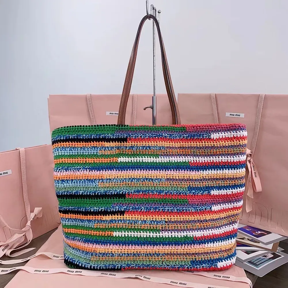Miu Miu Women Crochet Tote Bag-Multicolored 5BG228AF46