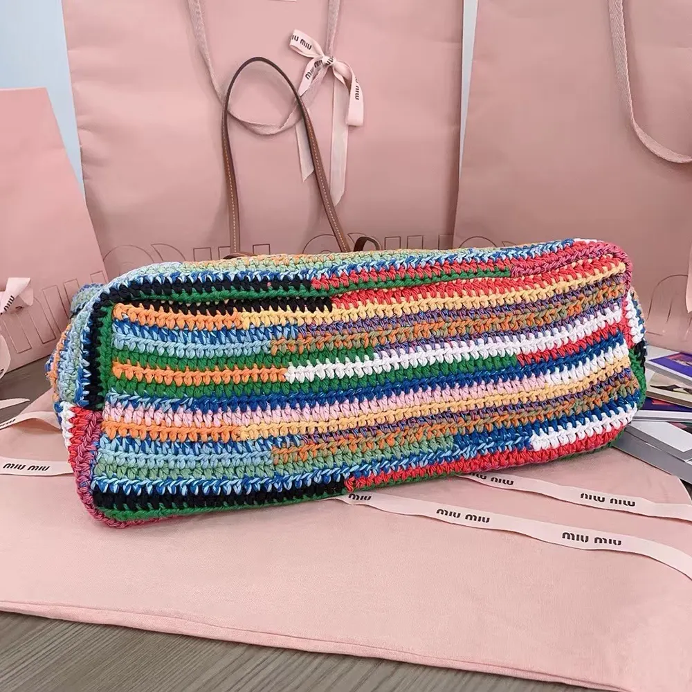 Miu Miu Women Crochet Tote Bag-Multicolored 5BG228AF46