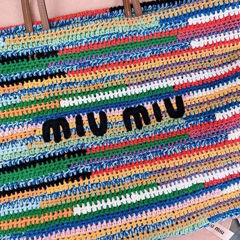 Miu Miu Women Crochet Tote Bag-Multicolored 5BG228AF46