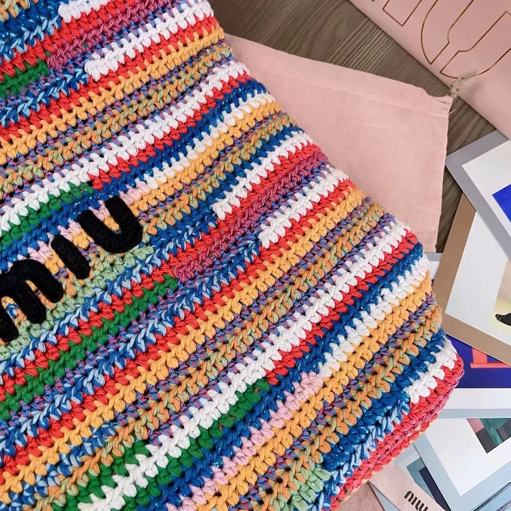 Miu Miu Women Crochet Tote Bag-Multicolored 5BG228AF46