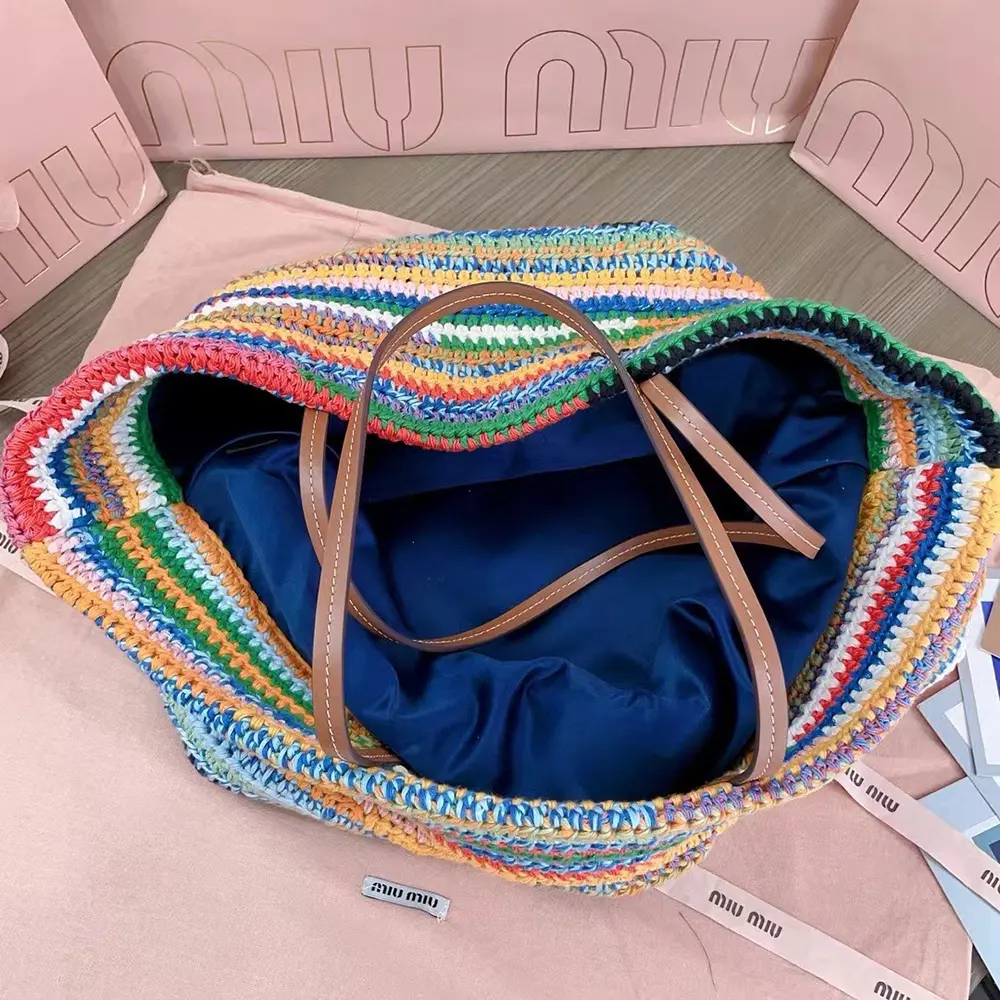 Miu Miu Women Crochet Tote Bag-Multicolored 5BG228AF46