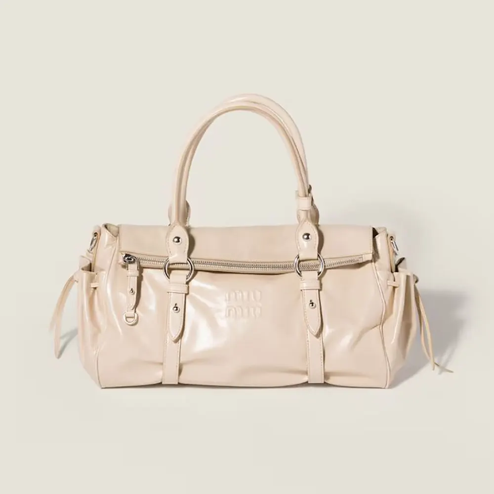 Miu Miu Women Shiny Leather Handbag-Light Pink 5BA3282A44