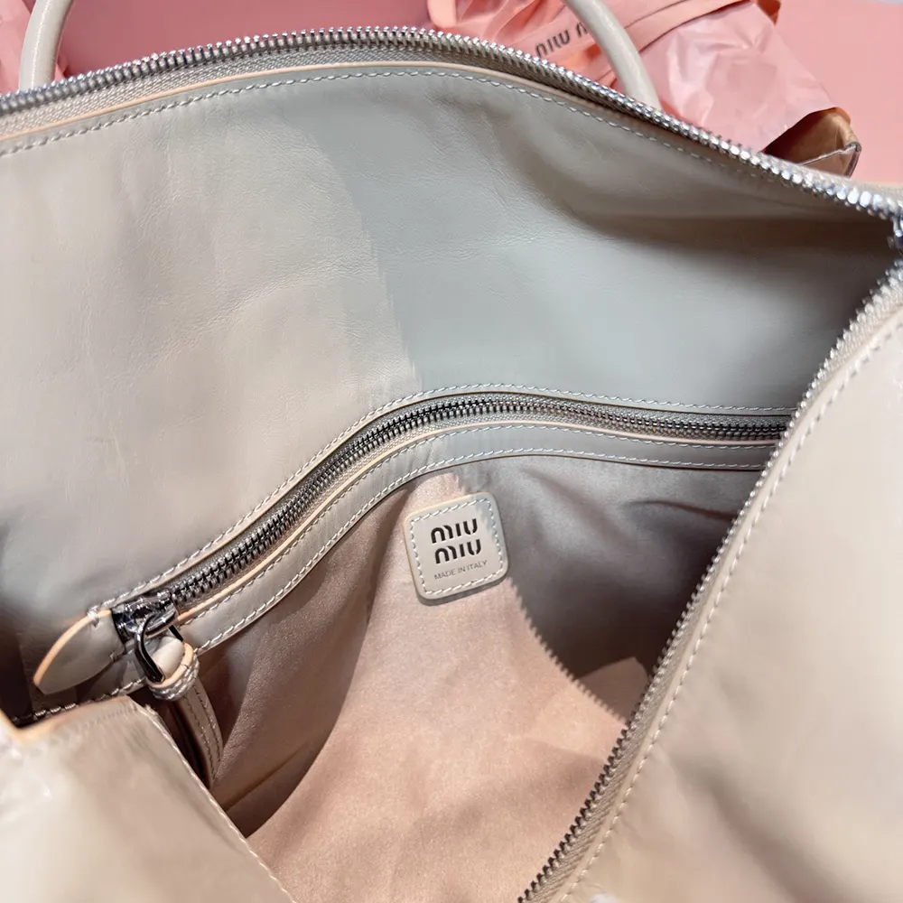 Miu Miu Women Shiny Leather Handbag-Light Pink 5BA3282A44