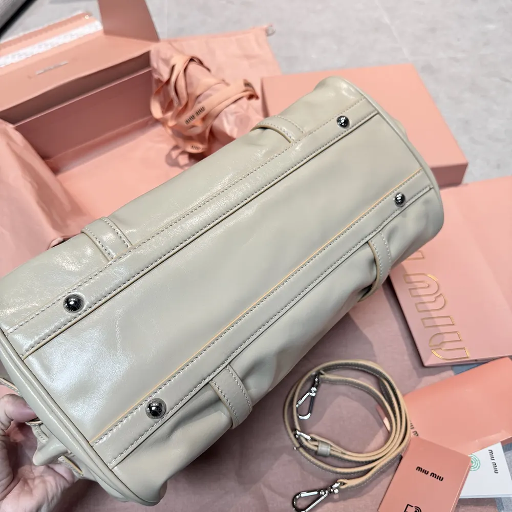 Miu Miu Women Shiny Leather Handbag-Light Pink 5BA3282A44