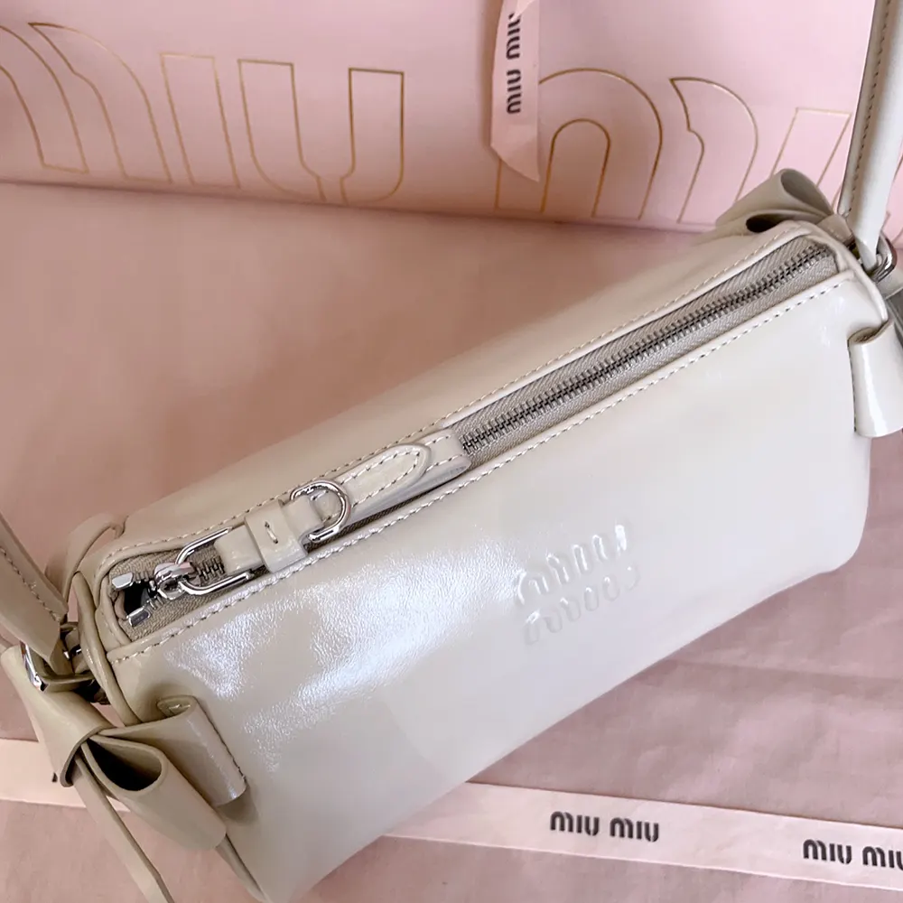 Miu Miu Women Shiny Leather Pouch-Pink 5NE0292A44F0485