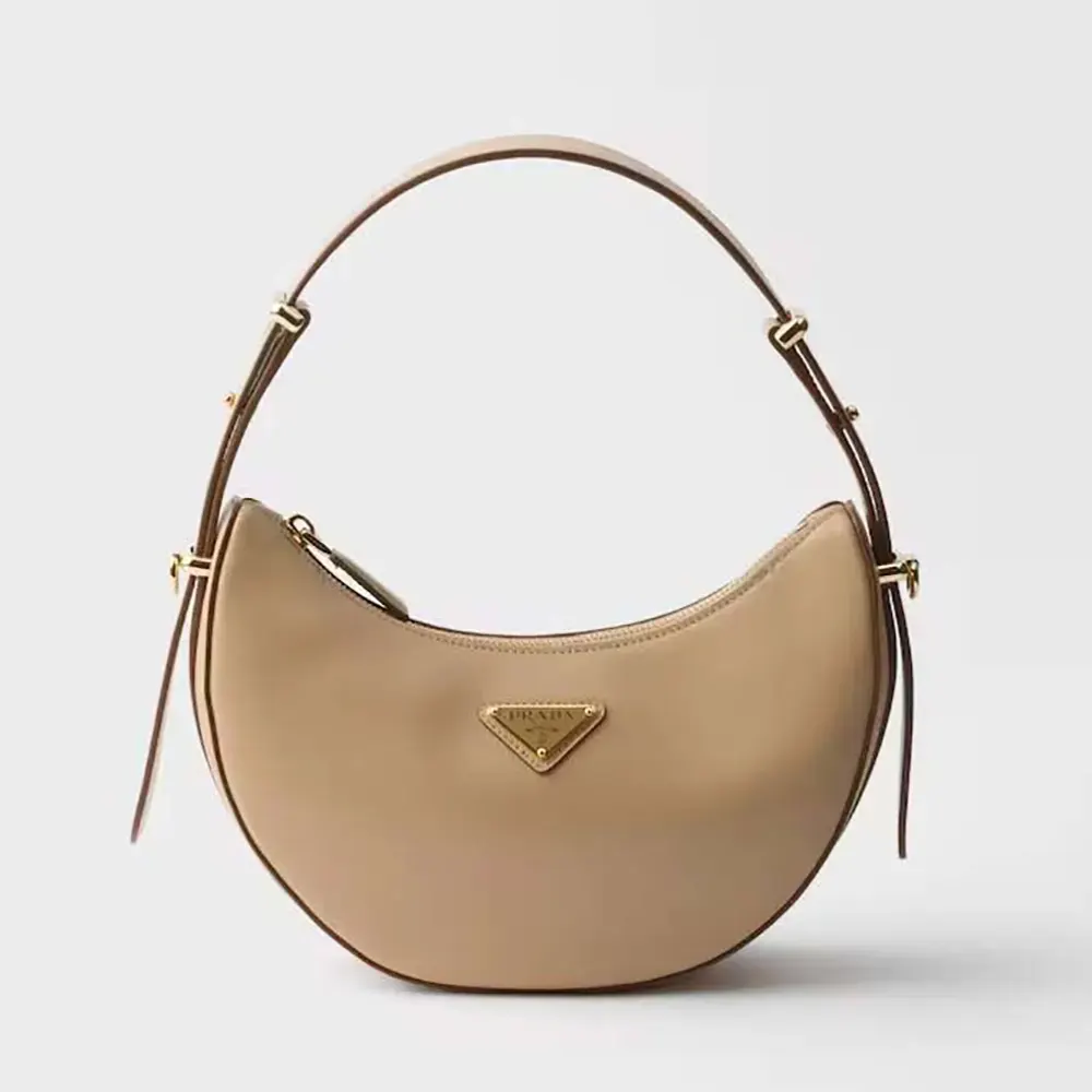 Prada Women Arqué Mini Leather Shoulder Bag