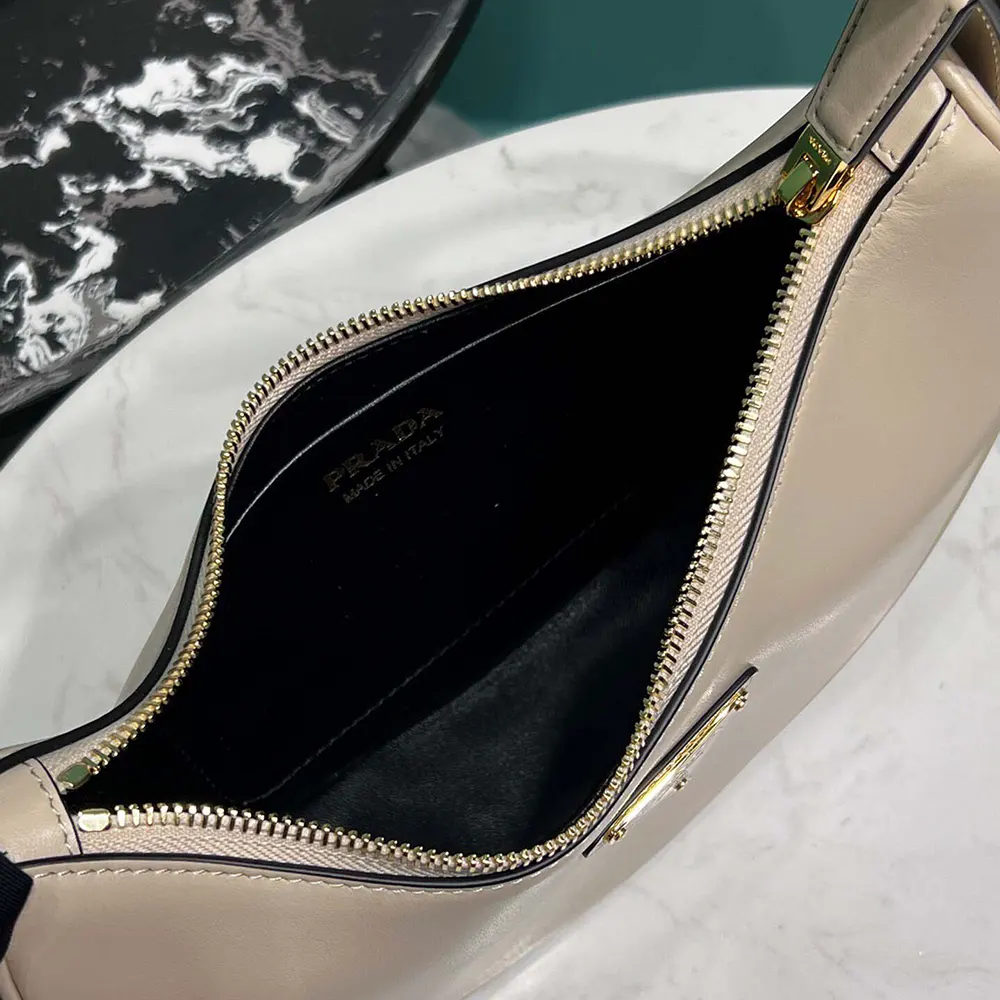 Prada Women Arqué Mini Leather Shoulder Bag