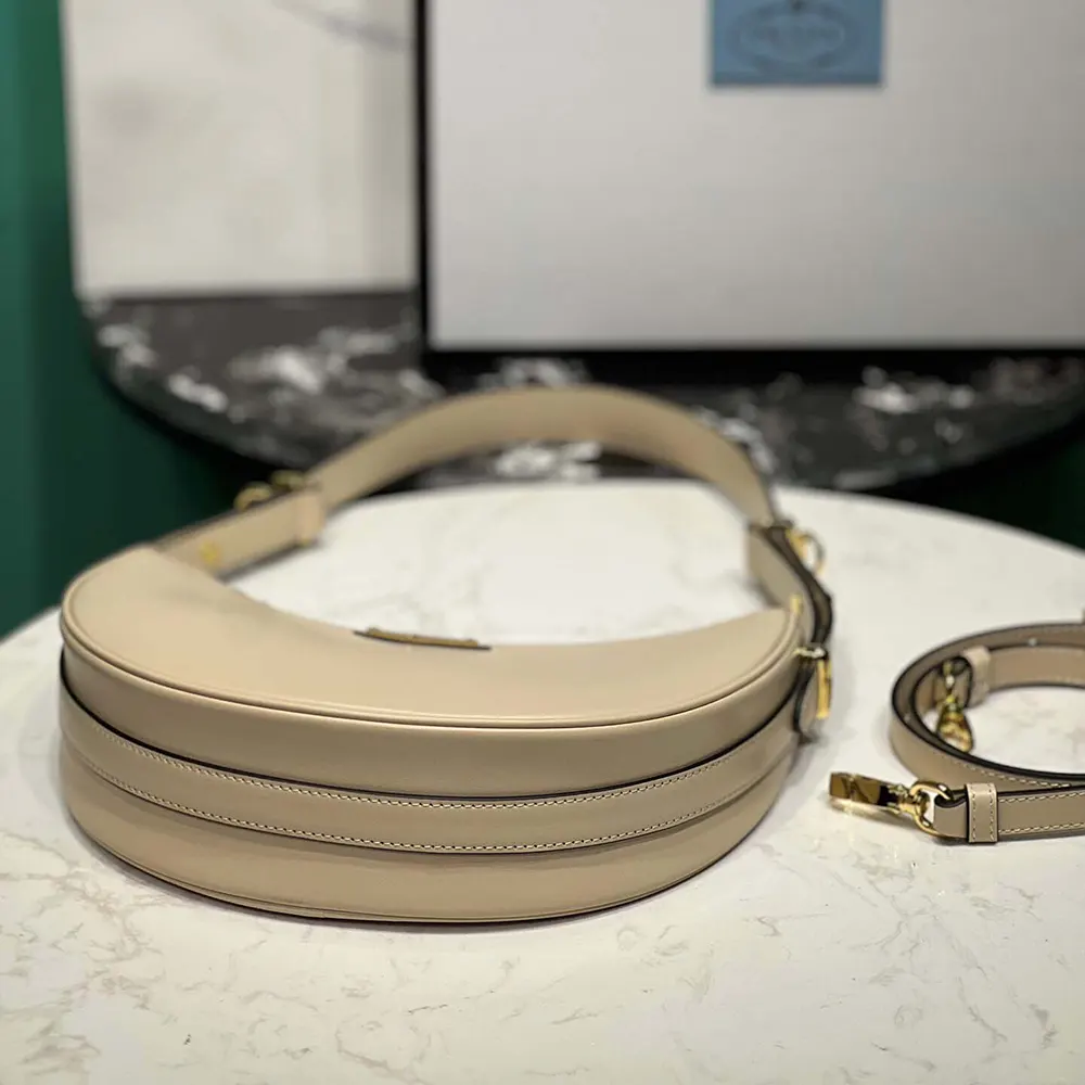 Prada Women Arqué Mini Leather Shoulder Bag