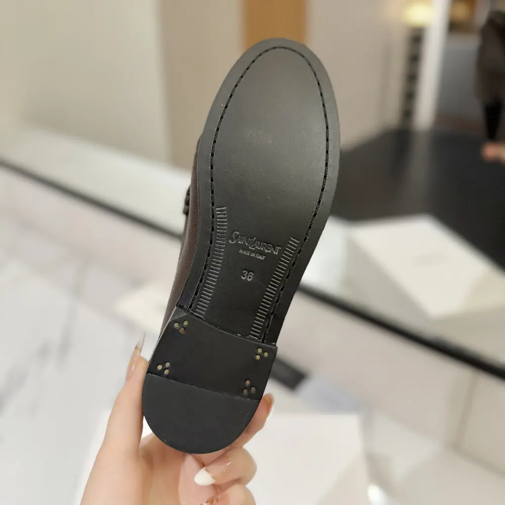 Saint Laurent YSL Unisex Le Loafer Supple in Matte Leather 3947125VA