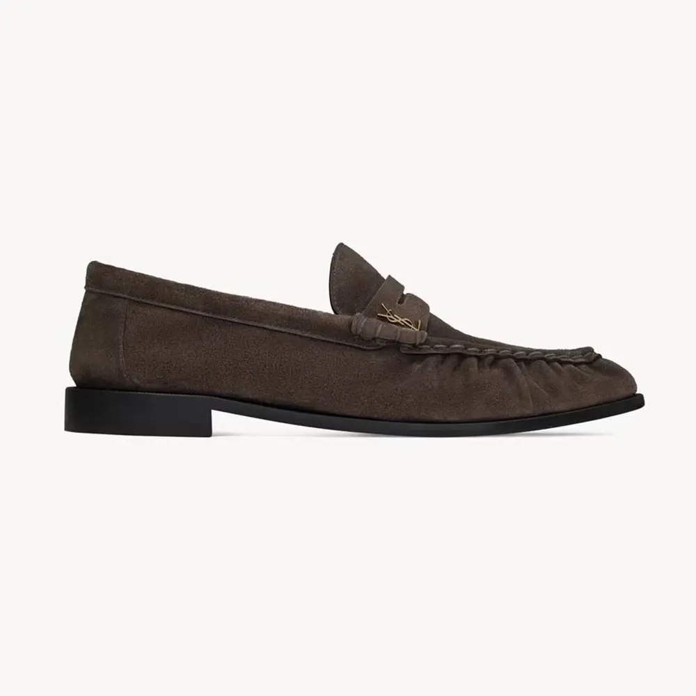 Saint Laurent YSL Unisex Le Loafer Supple in Suede 8394712W