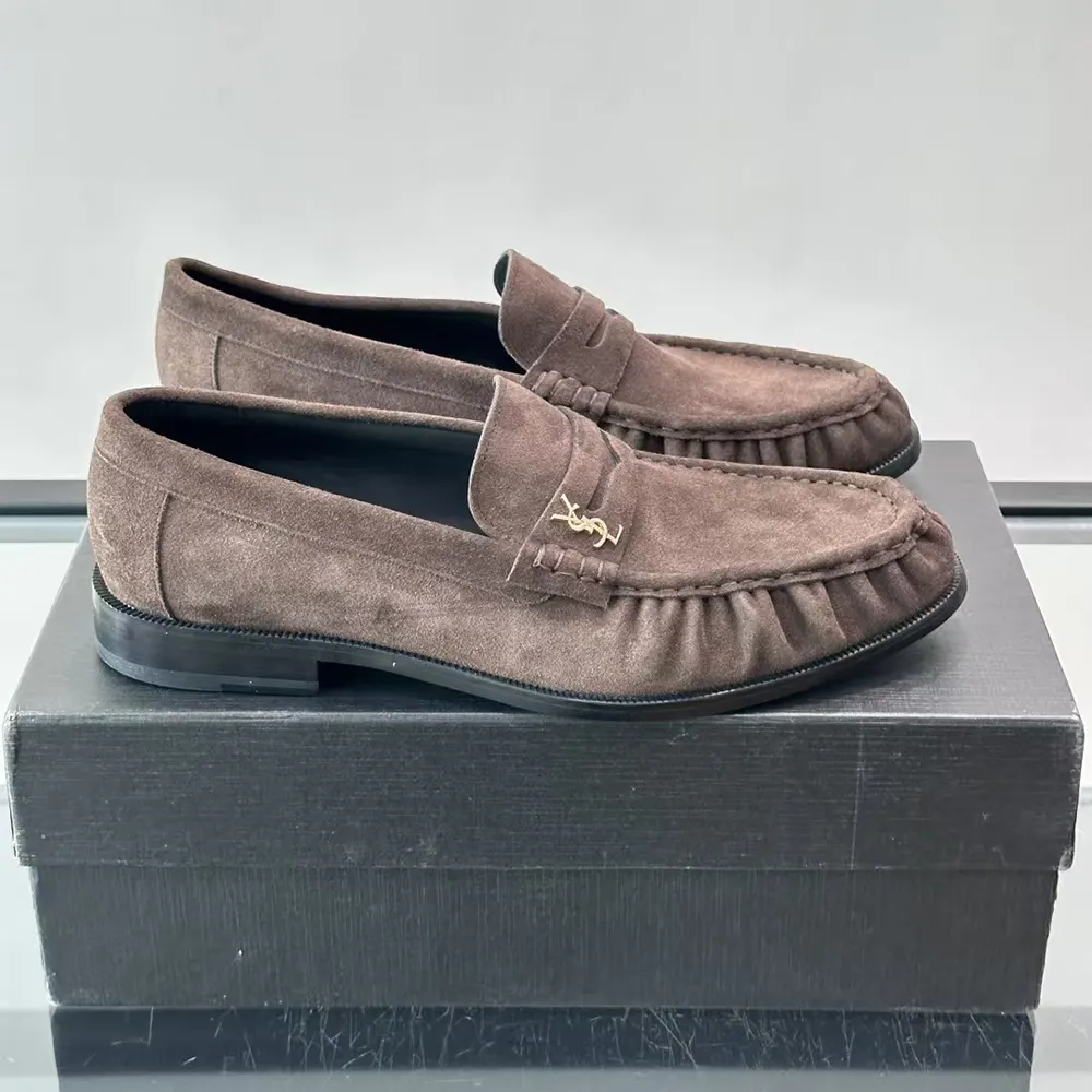 Saint Laurent YSL Unisex Le Loafer Supple in Suede 8394712W