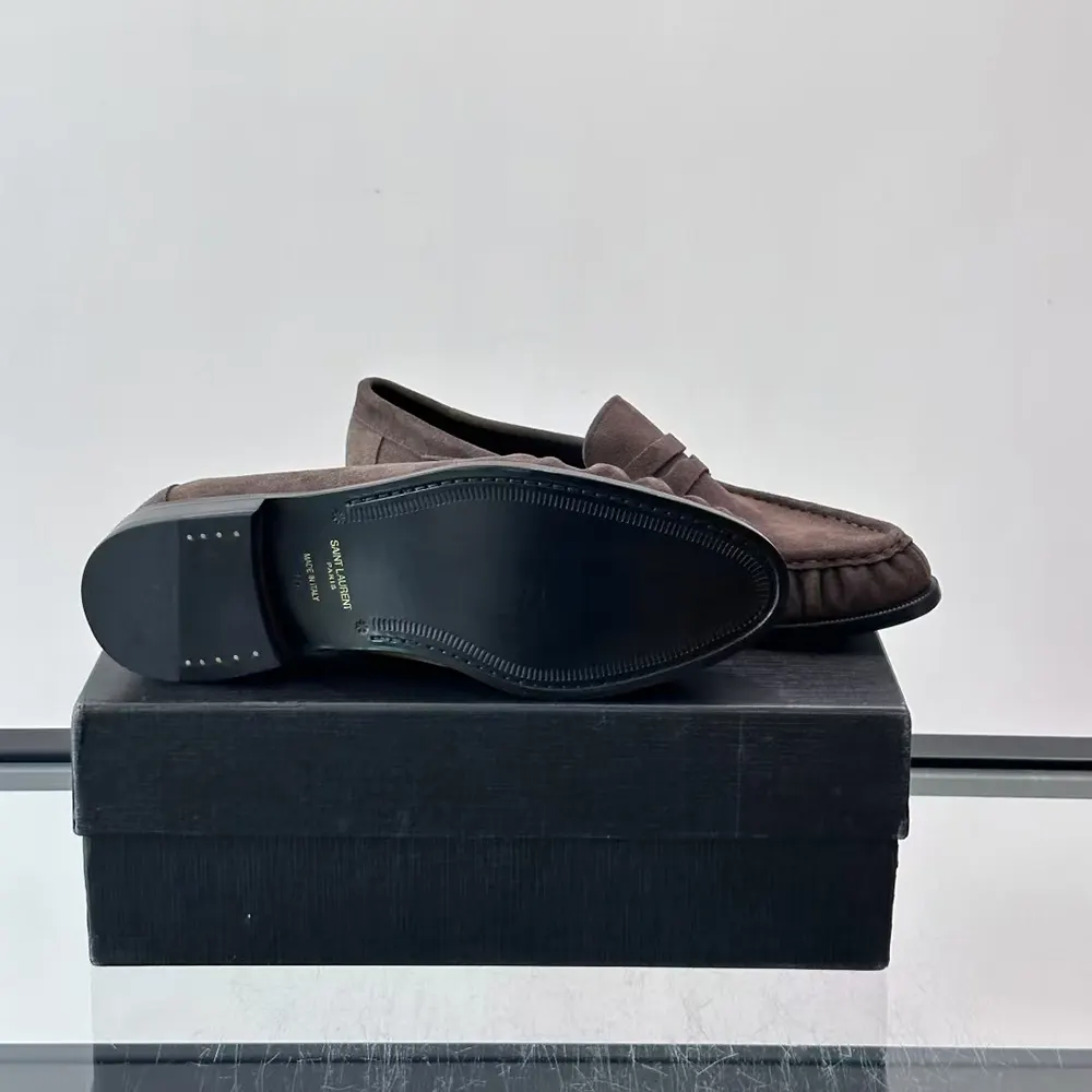 Saint Laurent YSL Unisex Le Loafer Supple in Suede 8394712W