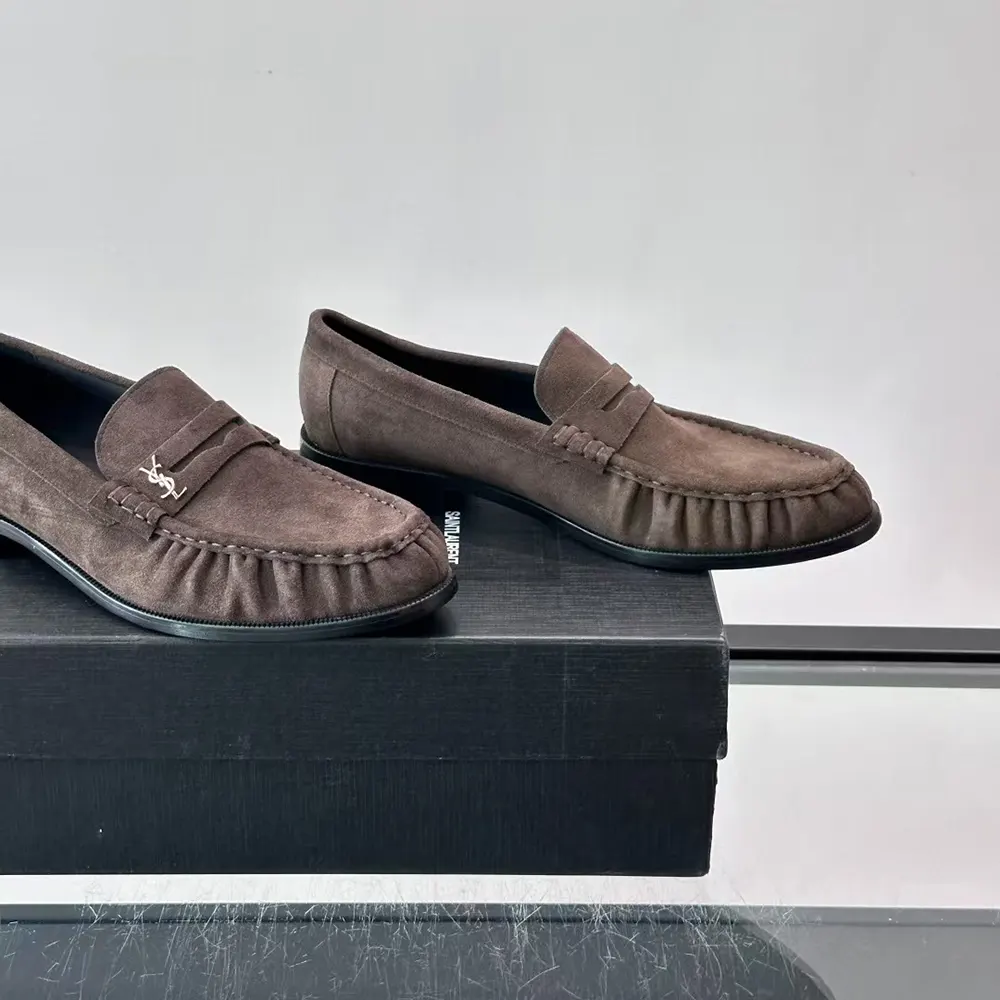 Saint Laurent YSL Unisex Le Loafer Supple in Suede 8394712W