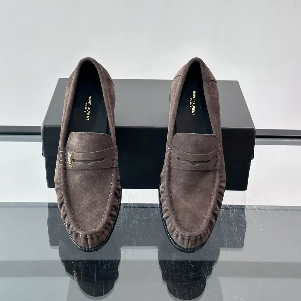 Saint Laurent YSL Unisex Le Loafer Supple in Suede 8394712W