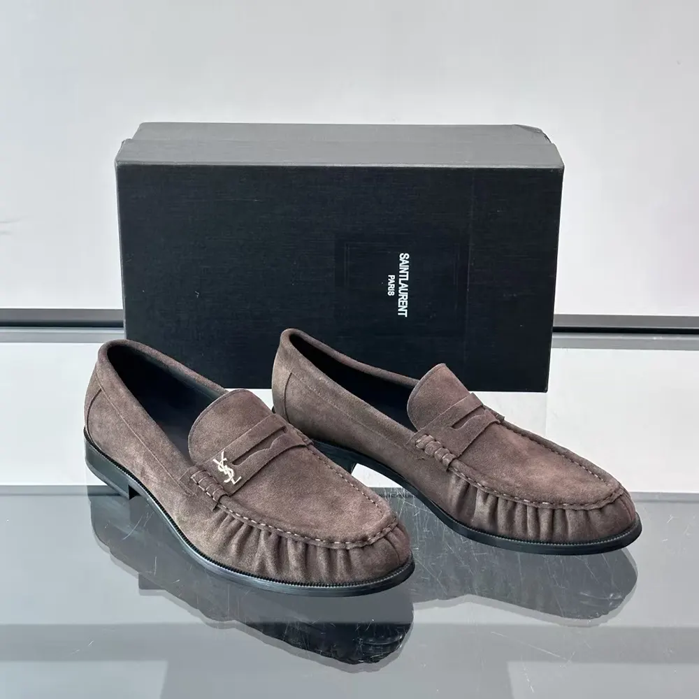 Saint Laurent YSL Unisex Le Loafer Supple in Suede 8394712W