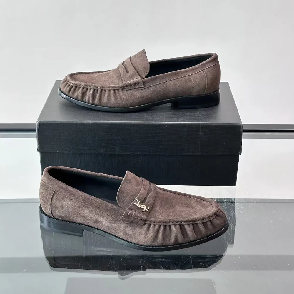 Saint Laurent YSL Unisex Le Loafer Supple in Suede 8394712W