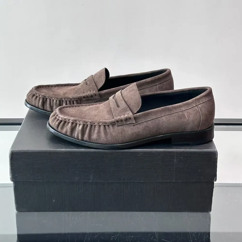 Saint Laurent YSL Unisex Le Loafer Supple in Suede 8394712W
