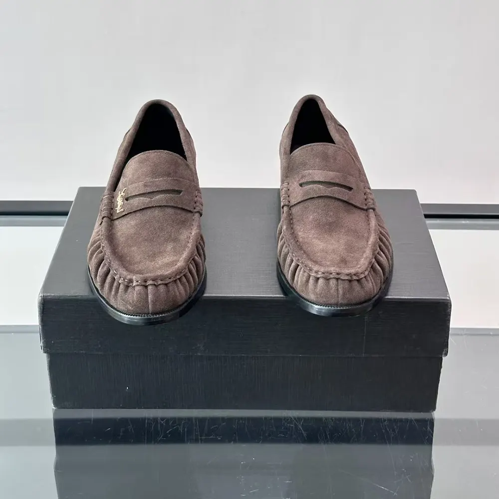 Saint Laurent YSL Unisex Le Loafer Supple in Suede 8394712W
