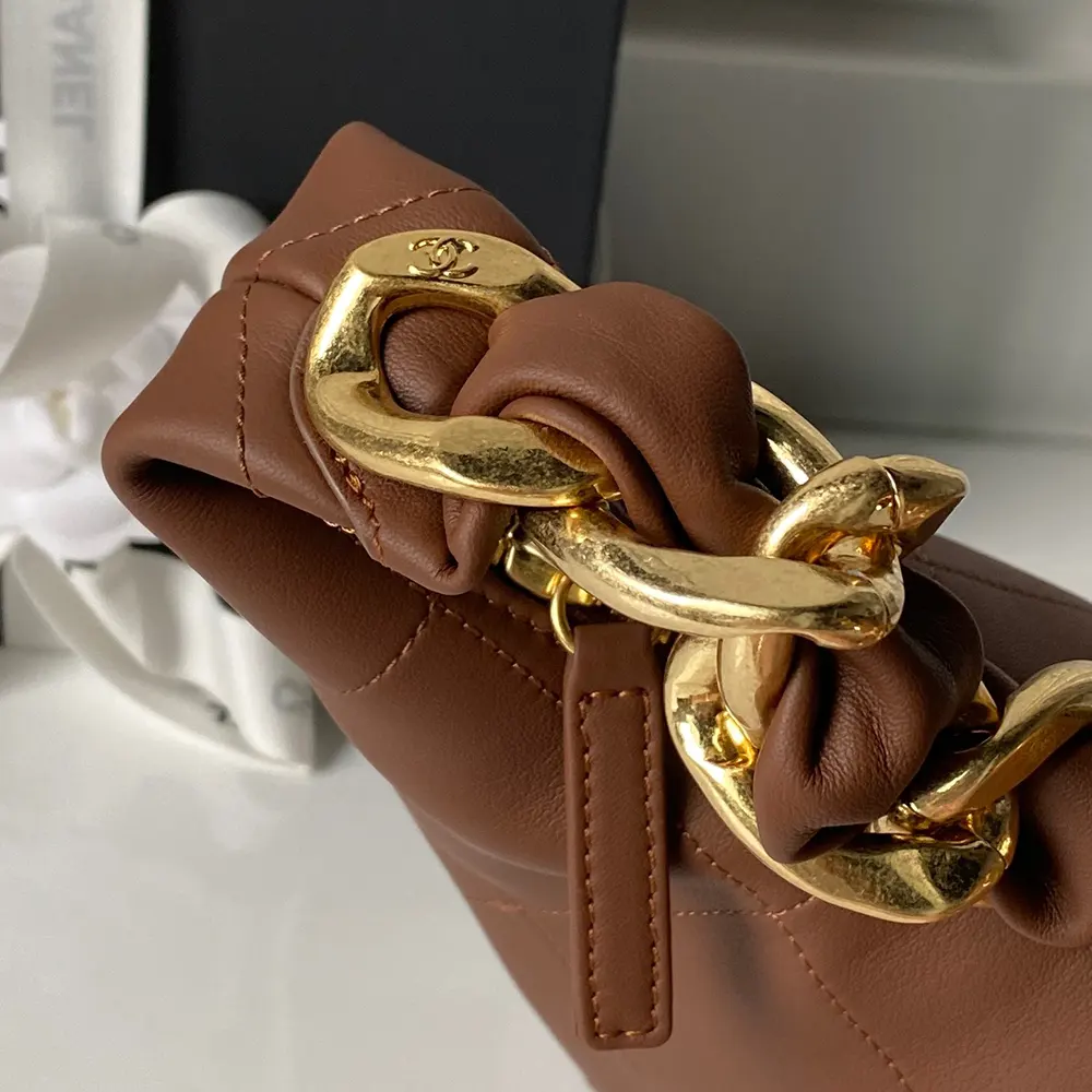 Chanel Women 25K Chain Hobo Tote Bag Gold-Tone Metal-Dark Brown 6 Chanel Women 25K Chain Hobo Tote Bag Gold-Tone Metal-Dark Brown