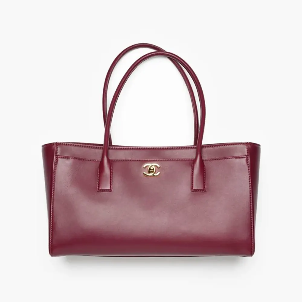 Chanel Women Small Shopping Bag Calfskin & Gold-Tone Metal AS6243