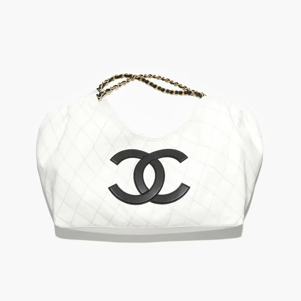 Chanel Women Small Shopping Bag Denim Calfskin & Gold-Tone Metal AS6191