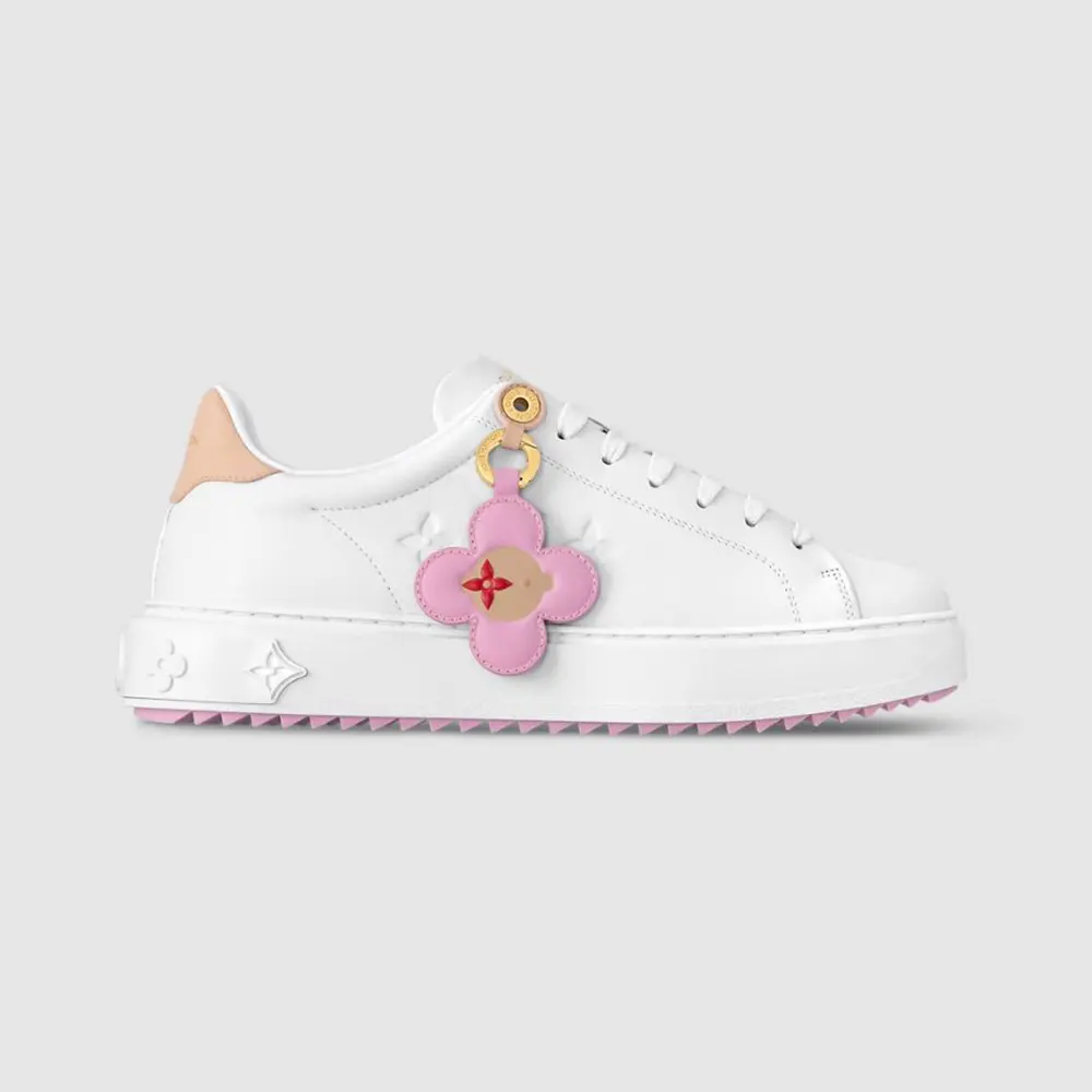 Louis Vuitton Women Time Out Sneaker with Plain Calf Leather 1AGUWY